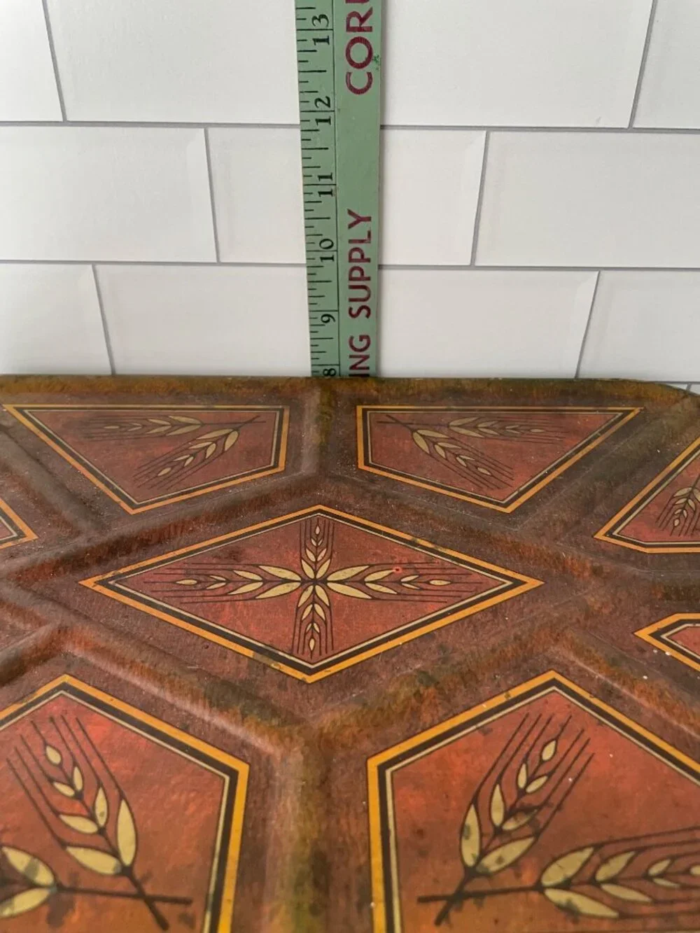 Vintage Chein Tin Bread Box A Slice of Nature Brown Large Better Baked Brand